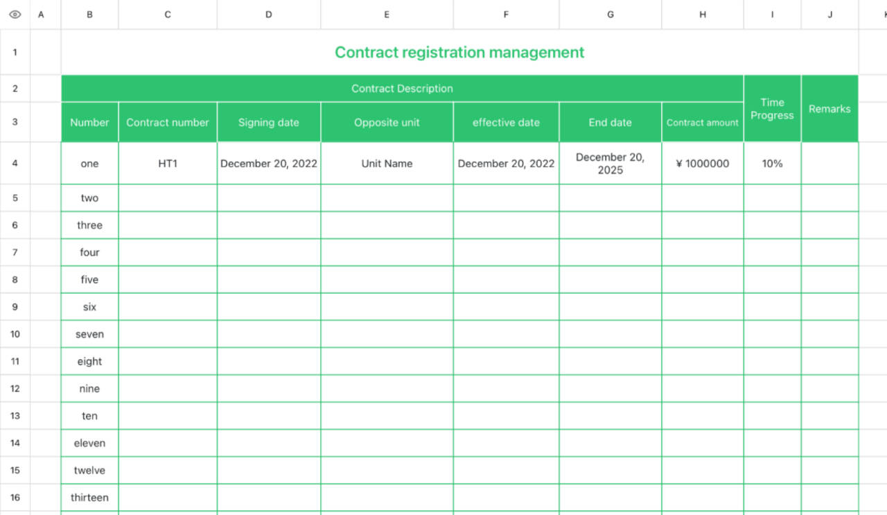 Contract registration management 1